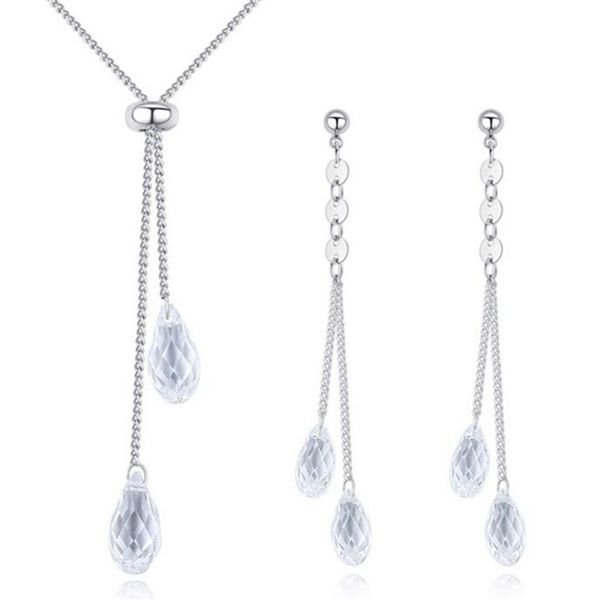 jewelry sets for women crystal from swa elements teardrop teardrop water drop pendant earrings necklace 26000, Silver
jewelry sets for women crystal from swa elements teardrop teardrop water drop pendant earrings necklace 26000, Silver