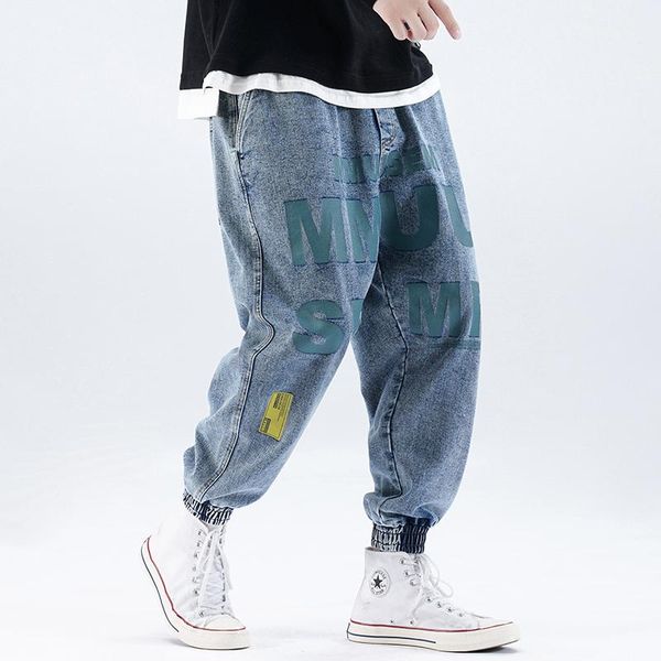 men's jeans 2021 spring autumn vintage hip hop streetwear baggy men denim jogger pants ankle-length casual harem, Blue
men's jeans 2021 spring autumn vintage hip hop streetwear baggy men denim jogger pants ankle-length casual harem, Blue