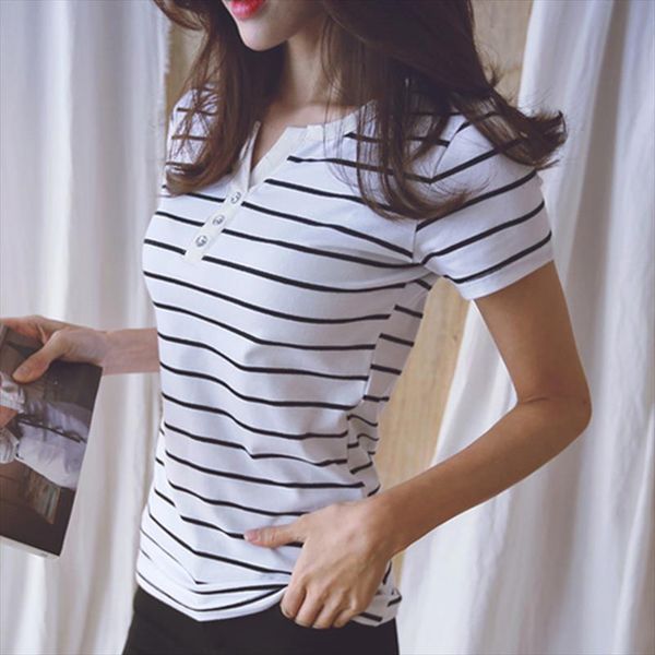 5xl loose blouse shirt women 2020 summer shirts v neck short sleeve casual white striped plus size cotton tee femme b985
5xl loose blouse shirt women 2020 summer shirts v neck short sleeve casual white striped plus size cotton tee femme b985