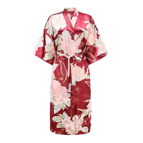 gray lady summer causal robe long bathrobe gown womens satin nightgown lingerie print flower kimono sleepwear, Black;red
gray lady summer causal robe long bathrobe gown womens satin nightgown lingerie print flower kimono sleepwear, Black;red