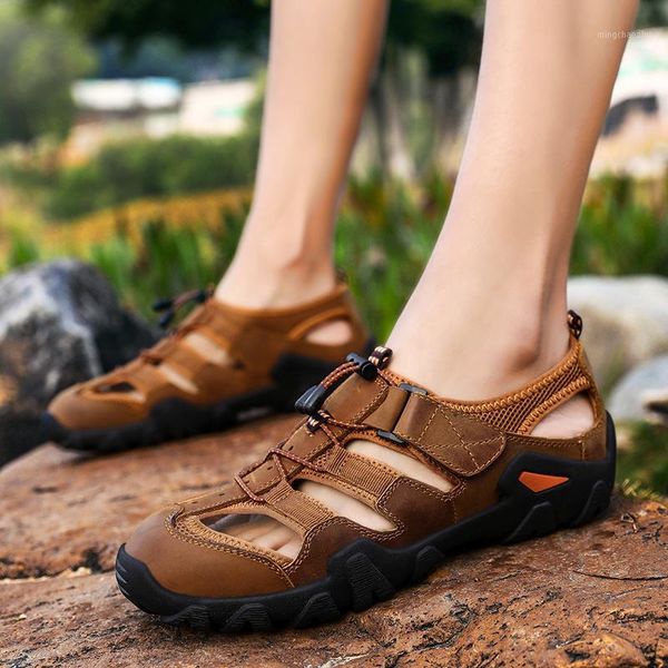 sandals male genuine leather men casual summer shoes beach cowhide outdoor non-slip sneakers footwear size 38-481, Black
sandals male genuine leather men casual summer shoes beach cowhide outdoor non-slip sneakers footwear size 38-481, Black