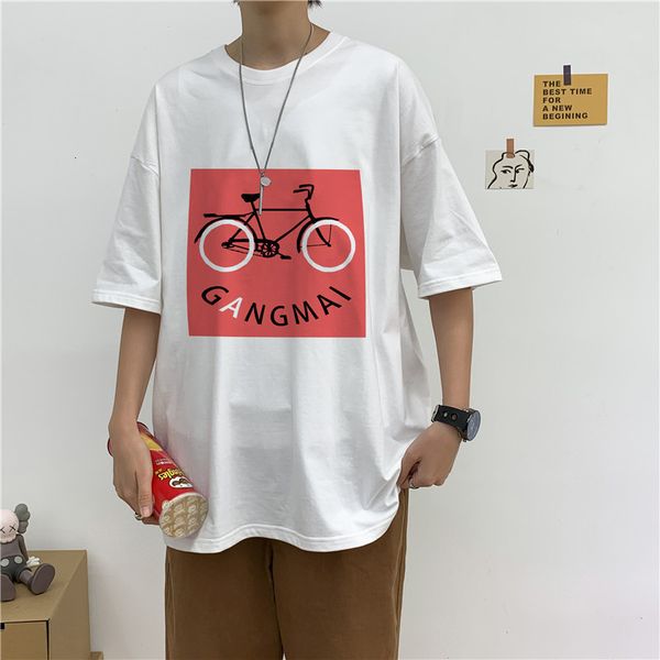 summer fashion brand ins 5-sleeve printed t-shirt men's korean loose casual half sleeve base shirt for lovers, White;black
summer fashion brand ins 5-sleeve printed t-shirt men's korean loose casual half sleeve base shirt for lovers, White;black