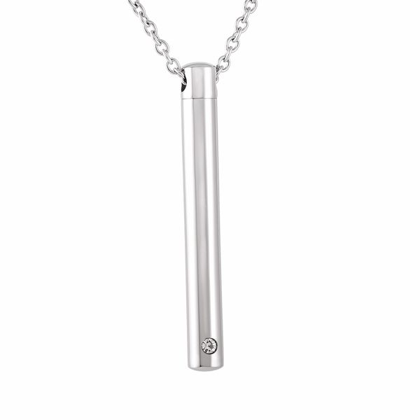 pendant necklaces lkj9843 clear mini stone inlay long bar shape women accessories jewelry cremation necklace to hold ashes keepsake, Silver
pendant necklaces lkj9843 clear mini stone inlay long bar shape women accessories jewelry cremation necklace to hold ashes keepsake, Silver