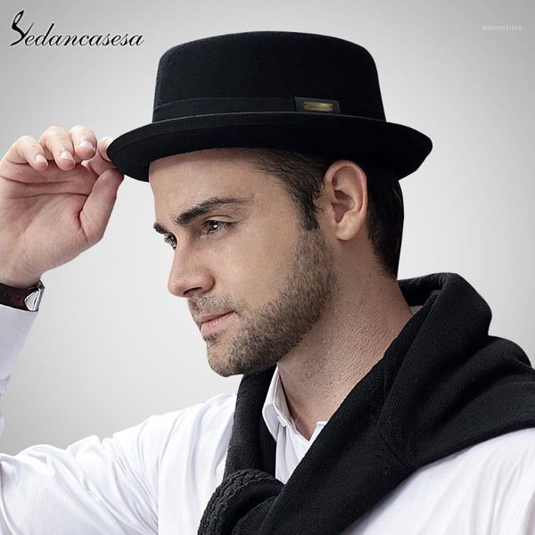sedancasesa 2020 men fedora hat fashion 100% pure australia wool men's hat with pork pie for classic wool felt1, Blue;gray
sedancasesa 2020 men fedora hat fashion 100% pure australia wool men's hat with pork pie for classic wool felt1, Blue;gray