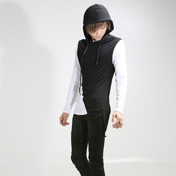2021 men will see asymmetric patchwork long-sleeve hip hop project with hoodie t-shirt of in the stage club attire tee shirts 1x8g, White;black
2021 men will see asymmetric patchwork long-sleeve hip hop project with hoodie t-shirt of in the stage club attire tee shirts 1x8g, White;black