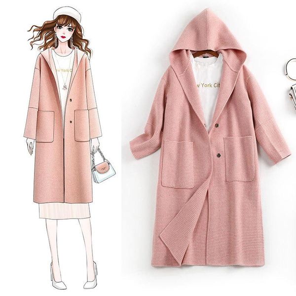 women's wool & blends large fat sister mm double faced woolen coat autumn winter 2021 medium length cashmere 8999, Black
women's wool & blends large fat sister mm double faced woolen coat autumn winter 2021 medium length cashmere 8999, Black