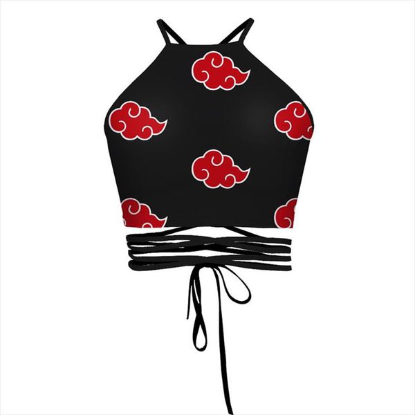naruto vest anime akatsuki cosplay costume print crop uchiha itachi navel bare vest stylish ladies lace up camisole, White
naruto vest anime akatsuki cosplay costume print crop uchiha itachi navel bare vest stylish ladies lace up camisole, White