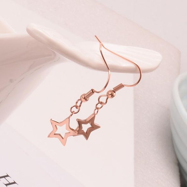 fashion titanium steel hollow star earrings for women drop earrings party ear jewelry gift, Silver
fashion titanium steel hollow star earrings for women drop earrings party ear jewelry gift, Silver