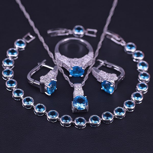 sky blue crystal silver color costume jewelry set for women earrings necklace set with ring bracelet anniversary present
sky blue crystal silver color costume jewelry set for women earrings necklace set with ring bracelet anniversary present