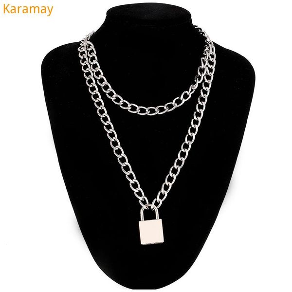 chokers punk chain necklace with lock women 90s egirl padlock pendants gothic emo grunge aesthetic accessories jewelry on the neck, Golden;silver
chokers punk chain necklace with lock women 90s egirl padlock pendants gothic emo grunge aesthetic accessories jewelry on the neck, Golden;silver