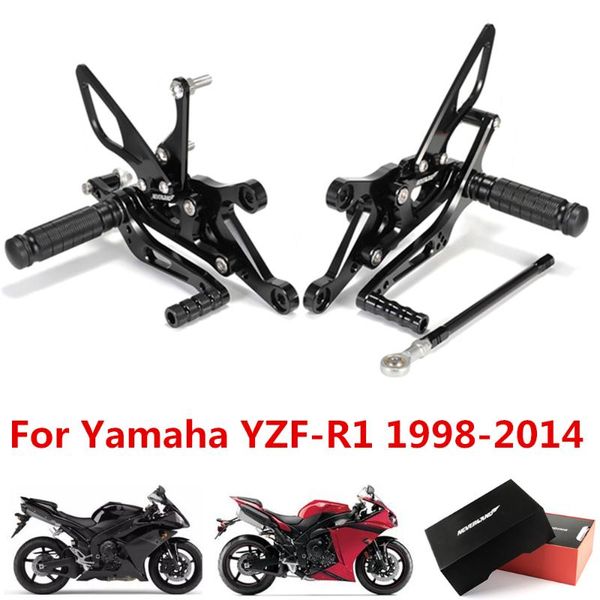 adjustment motorcycle footrests rear pedal foot pegs pedals cnc aluminum for yzf-r1 1998 - 2014
adjustment motorcycle footrests rear pedal foot pegs pedals cnc aluminum for yzf-r1 1998 - 2014