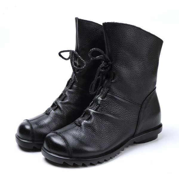 boots 2021 autumn winter retro original genuine leather shoes woman riding flat soft comfortable warm women, Black
boots 2021 autumn winter retro original genuine leather shoes woman riding flat soft comfortable warm women, Black