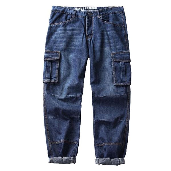men's jeans mcikkny men cargo casual jean trousers multi pockets loose style motorcycle denim pants for male size 29-44 straight, Blue
men's jeans mcikkny men cargo casual jean trousers multi pockets loose style motorcycle denim pants for male size 29-44 straight, Blue