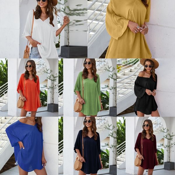 vkxqi 2020 spring new short women's casual solid dress summer j1jha dress skirtbeach skirt beach skirt v-neck, Black;gray
vkxqi 2020 spring new short women's casual solid dress summer j1jha dress skirtbeach skirt beach skirt v-neck, Black;gray