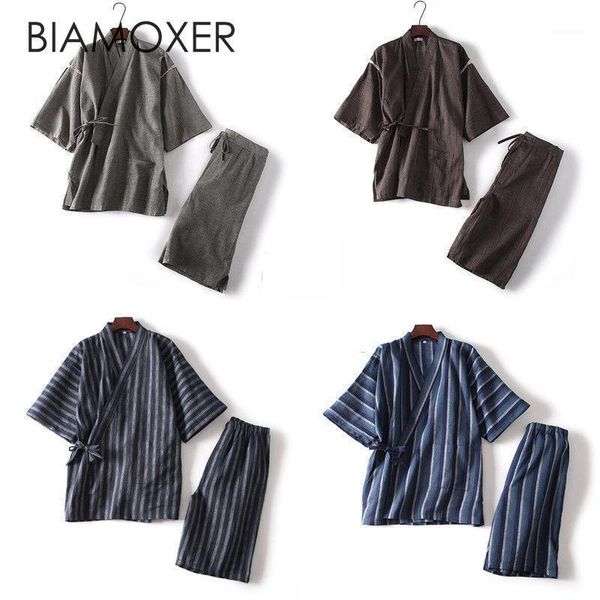 summer men japanese kimono yukata striped short sleeve sleepwear pajama jinbei1, Gray
summer men japanese kimono yukata striped short sleeve sleepwear pajama jinbei1, Gray