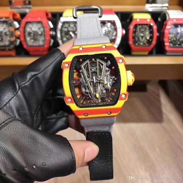 designer watch lcd12 brand watch movement watch luxury men's watch, rm27-03 series, ntpt carbon fiber case, 48 * 42mm case, Slivery;brown
designer watch lcd12 brand watch movement watch luxury men's watch, rm27-03 series, ntpt carbon fiber case, 48 * 42mm case, Slivery;brown