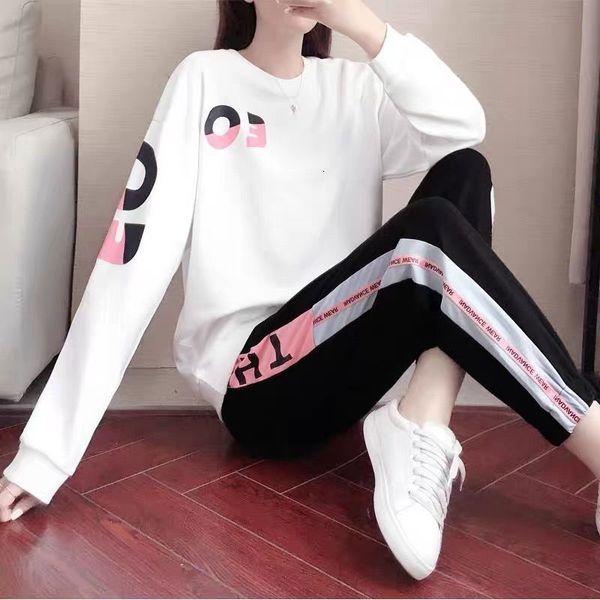 2021 new women's sports suit fashion brand spring and fall woman clothes casual wear womens 2 piece outfit yw0z, White
2021 new women's sports suit fashion brand spring and fall woman clothes casual wear womens 2 piece outfit yw0z, White
