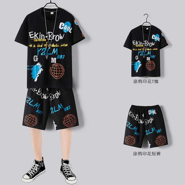 short shorts summer sleeve new trend style loose and large size fattening men's sports casual suit for men, Gray
short shorts summer sleeve new trend style loose and large size fattening men's sports casual suit for men, Gray