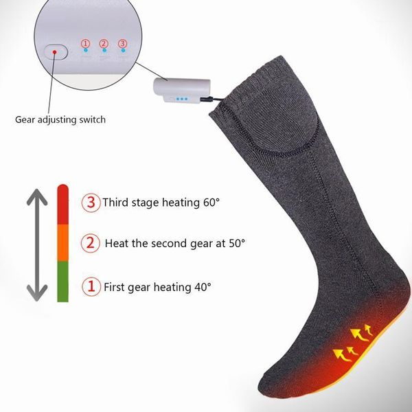 3 adjustable warmer socks electric heated socks rechargeable battery for women men winter outdoor skiing cycling sport heate1, Black
3 adjustable warmer socks electric heated socks rechargeable battery for women men winter outdoor skiing cycling sport heate1, Black