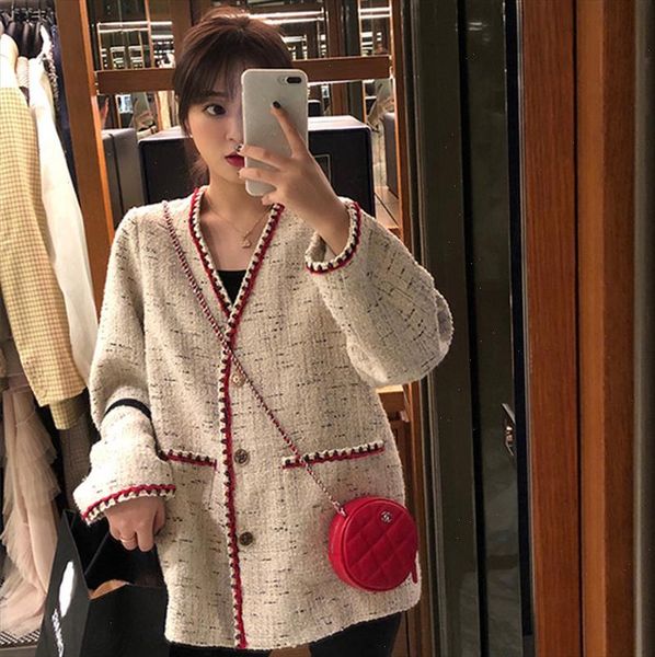 fashion designer fashion week 2021 autumn women tweed jacket coat grace women long sleeves single breasted loose coat, Black;brown
fashion designer fashion week 2021 autumn women tweed jacket coat grace women long sleeves single breasted loose coat, Black;brown