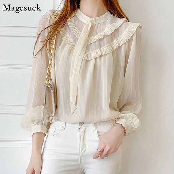 2021 autumn ruffles vintage womens blouses o-neck loose plus size shirt women office lady casual chiffon elegant blouse 11246, White
2021 autumn ruffles vintage womens blouses o-neck loose plus size shirt women office lady casual chiffon elegant blouse 11246, White