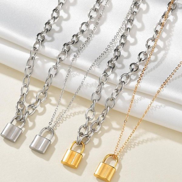 new design stainless steel men's lock necklace gold color padlock pendant necklace fashion women's jewelry drop shipping, Silver
new design stainless steel men's lock necklace gold color padlock pendant necklace fashion women's jewelry drop shipping, Silver