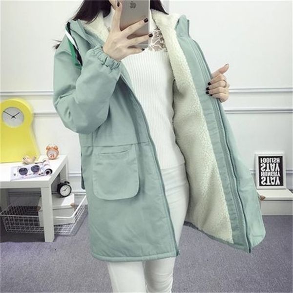 winter fleece women parka large size female hooded medium length warm winter coat padded pink blue woman windbreaker clothes 201029, Black
winter fleece women parka large size female hooded medium length warm winter coat padded pink blue woman windbreaker clothes 201029, Black