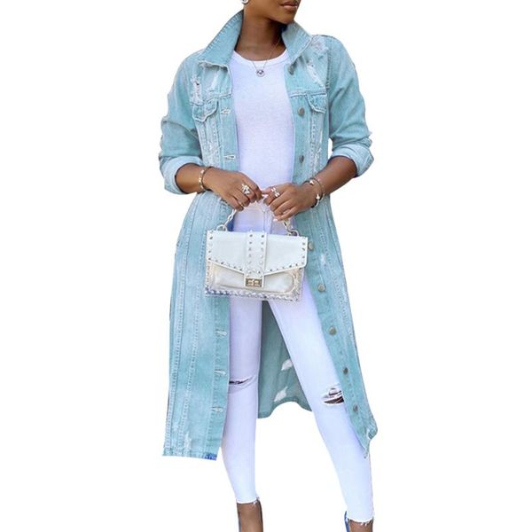 women denim jacket coats winter turn-down collar long jackets ladies streetwear vintage pockets outerwear button jeans coats d30, Black;brown
women denim jacket coats winter turn-down collar long jackets ladies streetwear vintage pockets outerwear button jeans coats d30, Black;brown