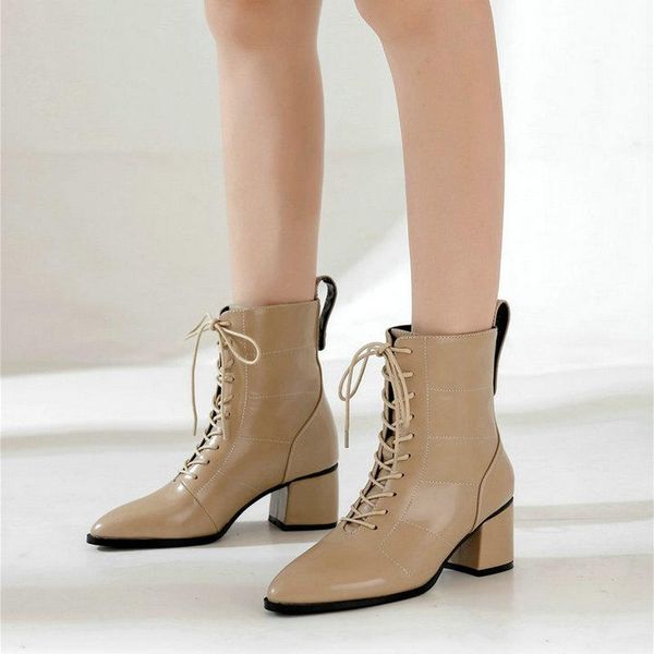 boots 2021 lace up women office ladies woman high heels winter night club pointed toe ankle size 41 42 43, Black
boots 2021 lace up women office ladies woman high heels winter night club pointed toe ankle size 41 42 43, Black