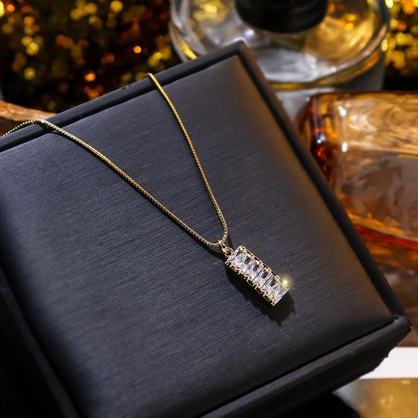 chokers south korea dongdaemun geometric rectangular zircon pendant necklace simple normcore style clavicle chain women's, Golden;silver
chokers south korea dongdaemun geometric rectangular zircon pendant necklace simple normcore style clavicle chain women's, Golden;silver