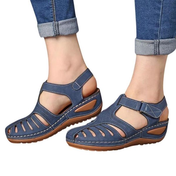 dm109 shoes woman summer sandals women flat ladies comfortable ankle hollow round toe sandals soft sole shoes sandalias mujer, Black 
dm109 shoes woman summer sandals women flat ladies comfortable ankle hollow round toe sandals soft sole shoes sandalias mujer, Black