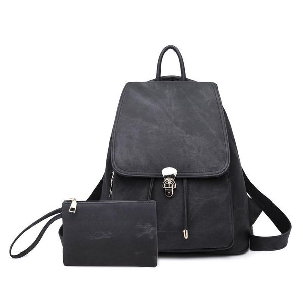 new women's pu backpack fashion large capacity travel bag