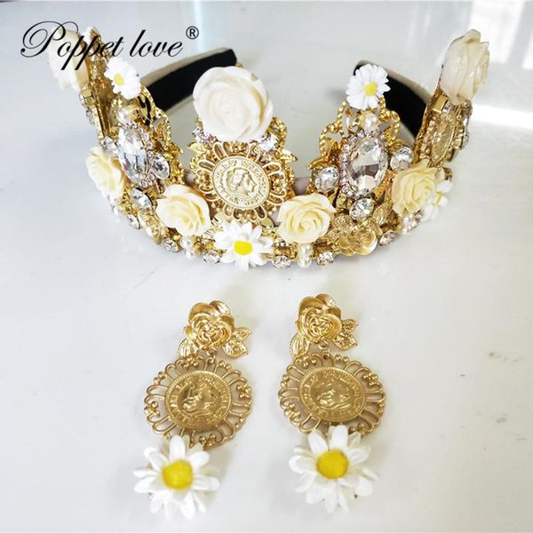 wedding crown queen bridal tiaras bride crown with earrings headband wedding accessories diadem mariage resin hair jewelry ornam, Golden;silver
wedding crown queen bridal tiaras bride crown with earrings headband wedding accessories diadem mariage resin hair jewelry ornam, Golden;silver