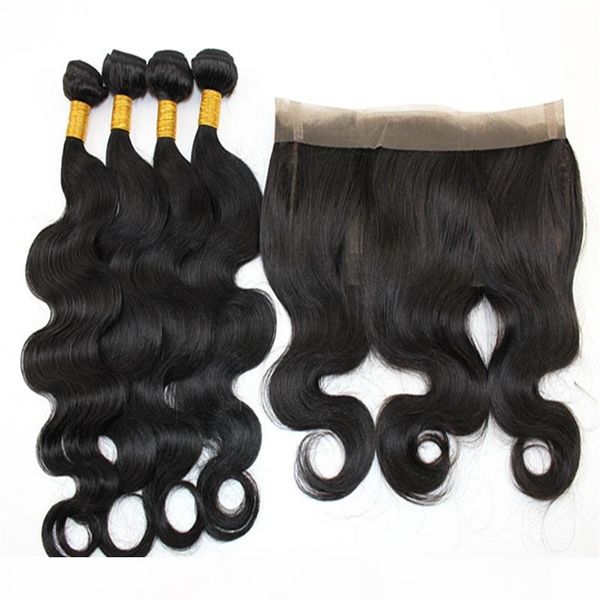 body wave hair extensions with 360 degrees hair closure brazilian indian virgin human hair weaves 50g bundle natural color 8-28inch, Black
body wave hair extensions with 360 degrees hair closure brazilian indian virgin human hair weaves 50g bundle natural color 8-28inch, Black