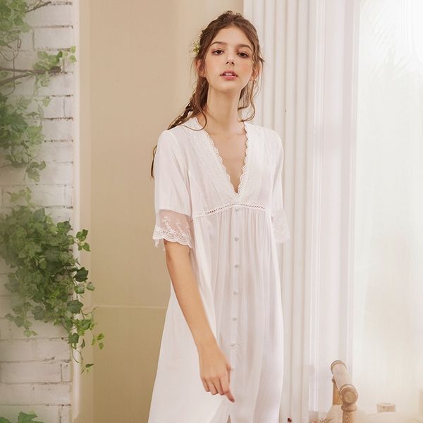 roseheart women white sleepwear night dress lace homewear nightwear luxury nightgown female court gown cotton y200425, Black;red
roseheart women white sleepwear night dress lace homewear nightwear luxury nightgown female court gown cotton y200425, Black;red