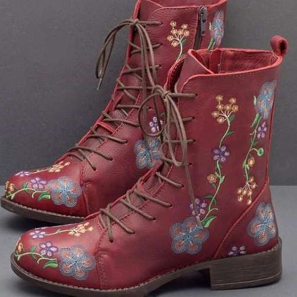 boots 2021 embroidered boot lace-up thick-heeled retro national style women's leather wholesale, Black
boots 2021 embroidered boot lace-up thick-heeled retro national style women's leather wholesale, Black