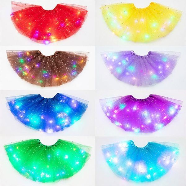 women girls starry sky star sequins tutu skirt led light up neon colorful layered tulle ballet dance party short dress, Black
women girls starry sky star sequins tutu skirt led light up neon colorful layered tulle ballet dance party short dress, Black