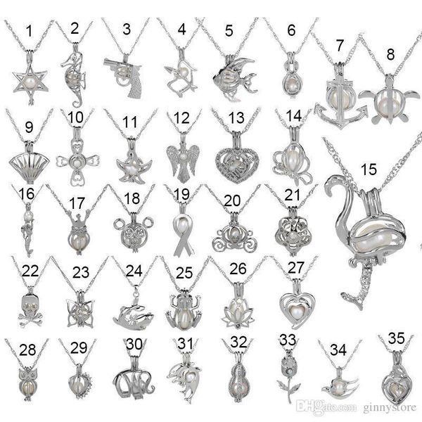 35 style love wish pearl necklace cages locket hollow out oyster pearl pendant necklace freshwater pearl shark mermaid sea horse diy jewelry, Silver
35 style love wish pearl necklace cages locket hollow out oyster pearl pendant necklace freshwater pearl shark mermaid sea horse diy jewelry, Silver