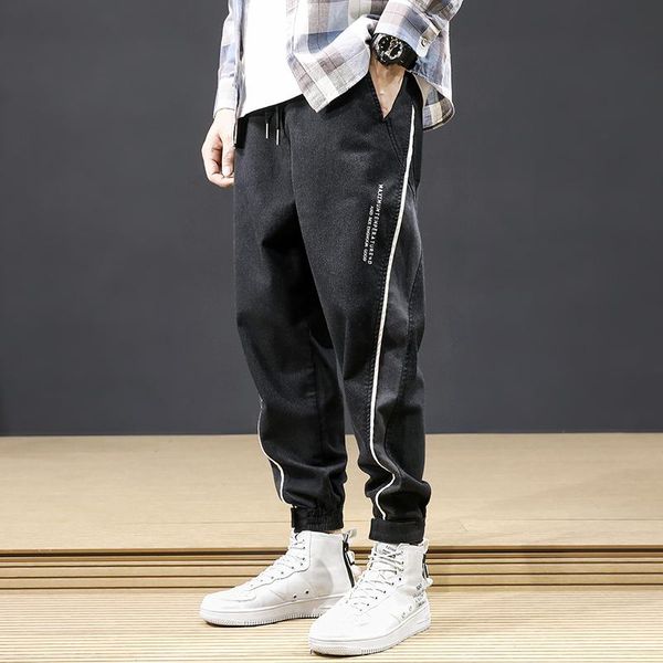 men's jeans japanese fashion men loose fit black spliced designer denim cargo pants wide leg joggers harem trousers hip hop, Blue
men's jeans japanese fashion men loose fit black spliced designer denim cargo pants wide leg joggers harem trousers hip hop, Blue