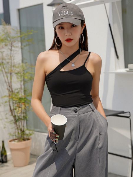 dazy one shoulder cut out front r9dv#, White
dazy one shoulder cut out front r9dv#, White