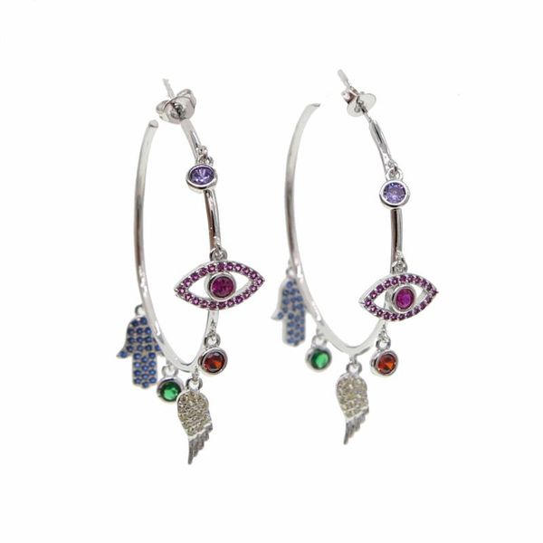 hoop & huggie korean 40mm hamsa wing eye charm earrings for women blue lucky turkish earring cubic zircon fashion jewelry 2021, Golden;silver
hoop & huggie korean 40mm hamsa wing eye charm earrings for women blue lucky turkish earring cubic zircon fashion jewelry 2021, Golden;silver