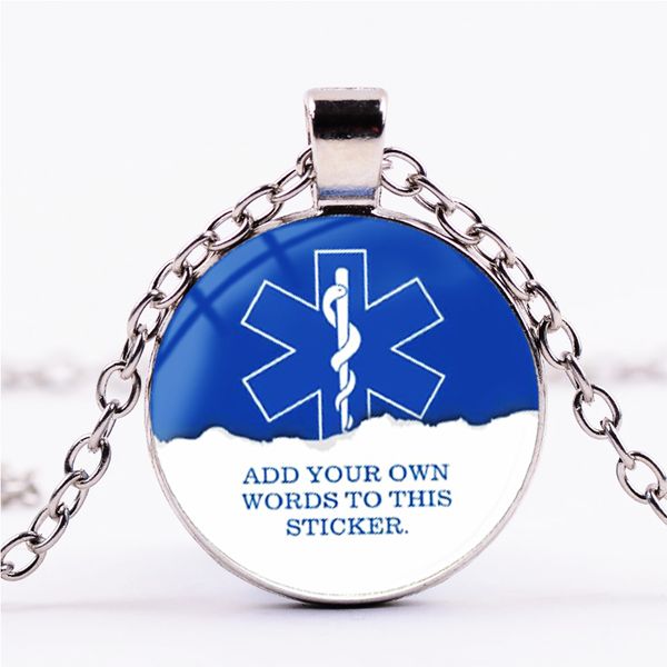 diabetic type medical alert necklace emergency responder patterns glass pendant handmade silver color chain for men women
diabetic type medical alert necklace emergency responder patterns glass pendant handmade silver color chain for men women