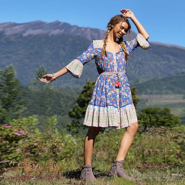 casual dresses khalee yose floral midi women dress 2021 holiday vintage short drawstring waist button front flare sleeve gypsy, Black;gray
casual dresses khalee yose floral midi women dress 2021 holiday vintage short drawstring waist button front flare sleeve gypsy, Black;gray