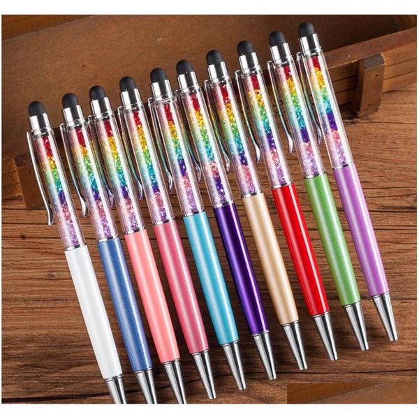 1 pcs creative crystal pen diamond ballpoint pens stationery ballpen stylus pen touch pen 13 colors oily black refill 1.0 mm rwwhj, Blue;orange
1 pcs creative crystal pen diamond ballpoint pens stationery ballpen stylus pen touch pen 13 colors oily black refill 1.0 mm rwwhj, Blue;orange