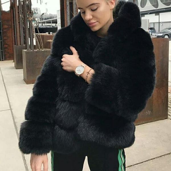 hooded long sleeve faux fur jacket women's winter new coat women's warm multi-color plus size fashion plush coat1, Black
hooded long sleeve faux fur jacket women's winter new coat women's warm multi-color plus size fashion plush coat1, Black