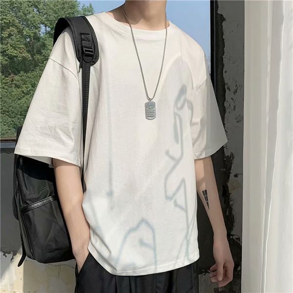 summer ins round neck solid color 5 / 6 sleeve men's korean loose student trend casual versatile t-shirt, White;black
summer ins round neck solid color 5 / 6 sleeve men's korean loose student trend casual versatile t-shirt, White;black