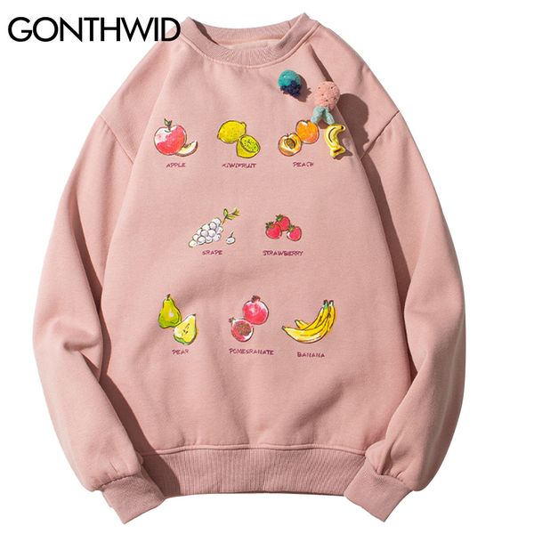 fruits apple strawberry banana print pink hoodies sweatshirts streetwear men hip hop harajuku causal pullover, Black
fruits apple strawberry banana print pink hoodies sweatshirts streetwear men hip hop harajuku causal pullover, Black