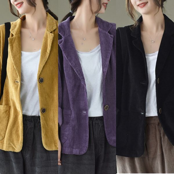 guka wick coat clothing clothing autumn new corduroy suit collar coat women's loose long sleeves with striped cardigan l1pio, Black;gray
guka wick coat clothing clothing autumn new corduroy suit collar coat women's loose long sleeves with striped cardigan l1pio, Black;gray
