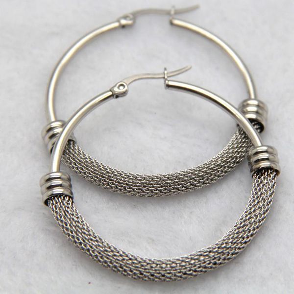 fashion women half mesh hoop earrings color gold stainless steel 4 sizes round cable mesh big hoop earrings jewelry, Golden;silver
fashion women half mesh hoop earrings color gold stainless steel 4 sizes round cable mesh big hoop earrings jewelry, Golden;silver