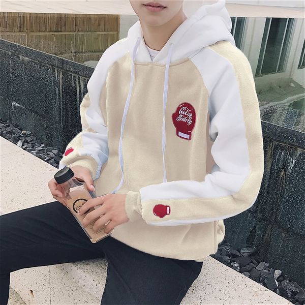 one bar stitching long-sleeved hooded sweater men's autumn sweater coatloose coat with hat fleece thickened hooded coat fashionable gbj, Black
one bar stitching long-sleeved hooded sweater men's autumn sweater coatloose coat with hat fleece thickened hooded coat fashionable gbj, Black